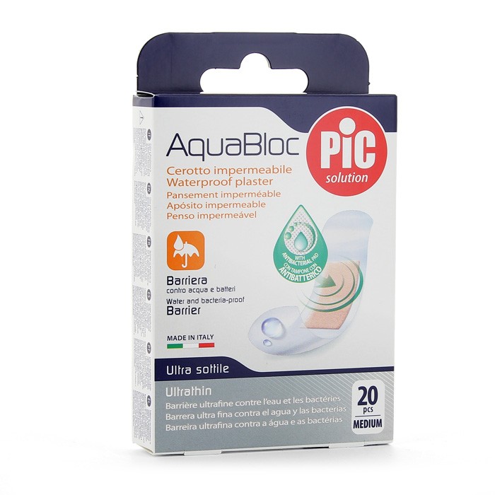 Pic Aquabloc bactericida Adhesivo 19x72 20u