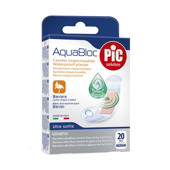 Pic aquabloc bactericida adhesivo 22,5mm 20uds